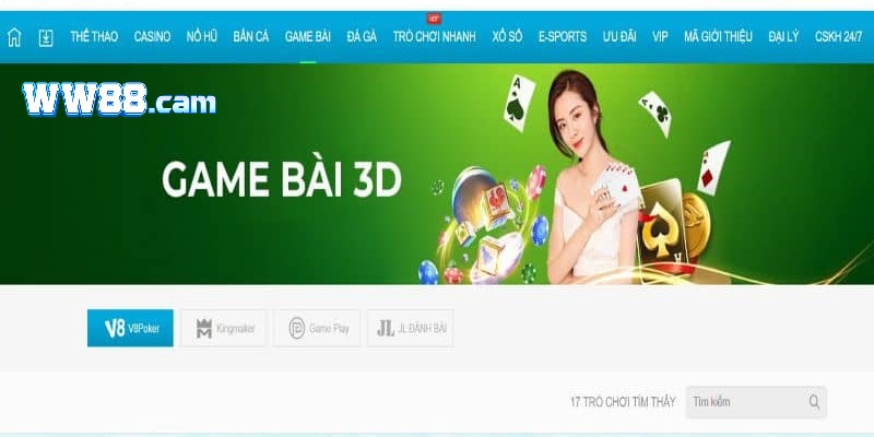 hướng dẫn 3D Game WW88